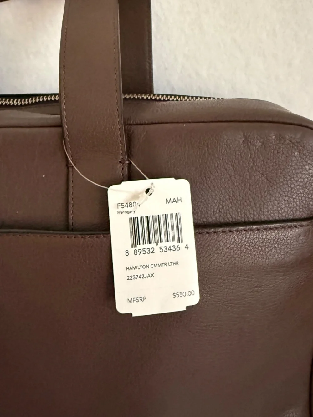 NWT Coach Hamilton Commuter Bag in Smooth Leather Mahogany Brown F54804